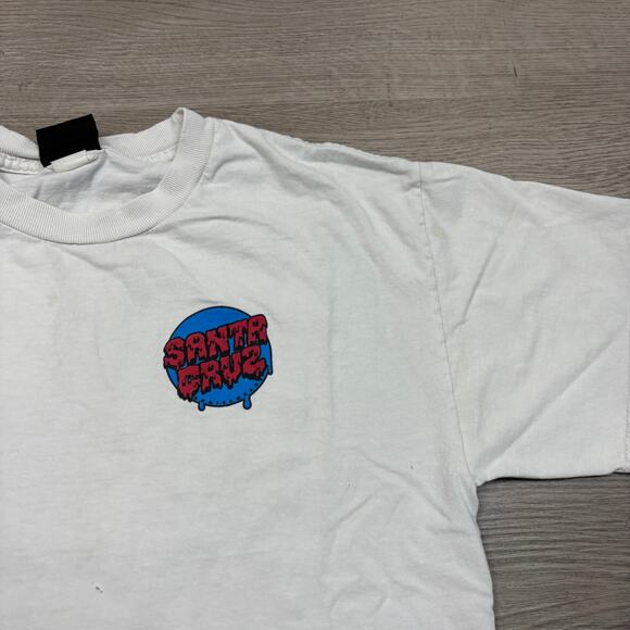 Vintage 90s Santa Cruz Screaming Hand NHS Tag Shirt Men's Small Skater - Picture 3 of 11